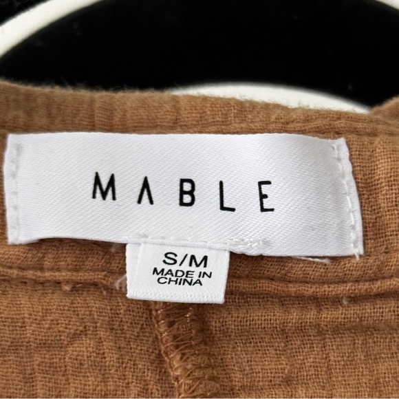 Mable cotton gauzy tan romper size small - Picture 3 of 7